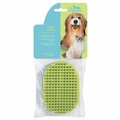 Fly Free Zone 5.25 x 3.5 in. UG Rubber Curry Oval Pet Brush with Handstrap FL3705920